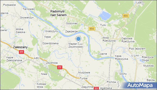 mapa Wólka Turebska, Wólka Turebska na mapie Targeo